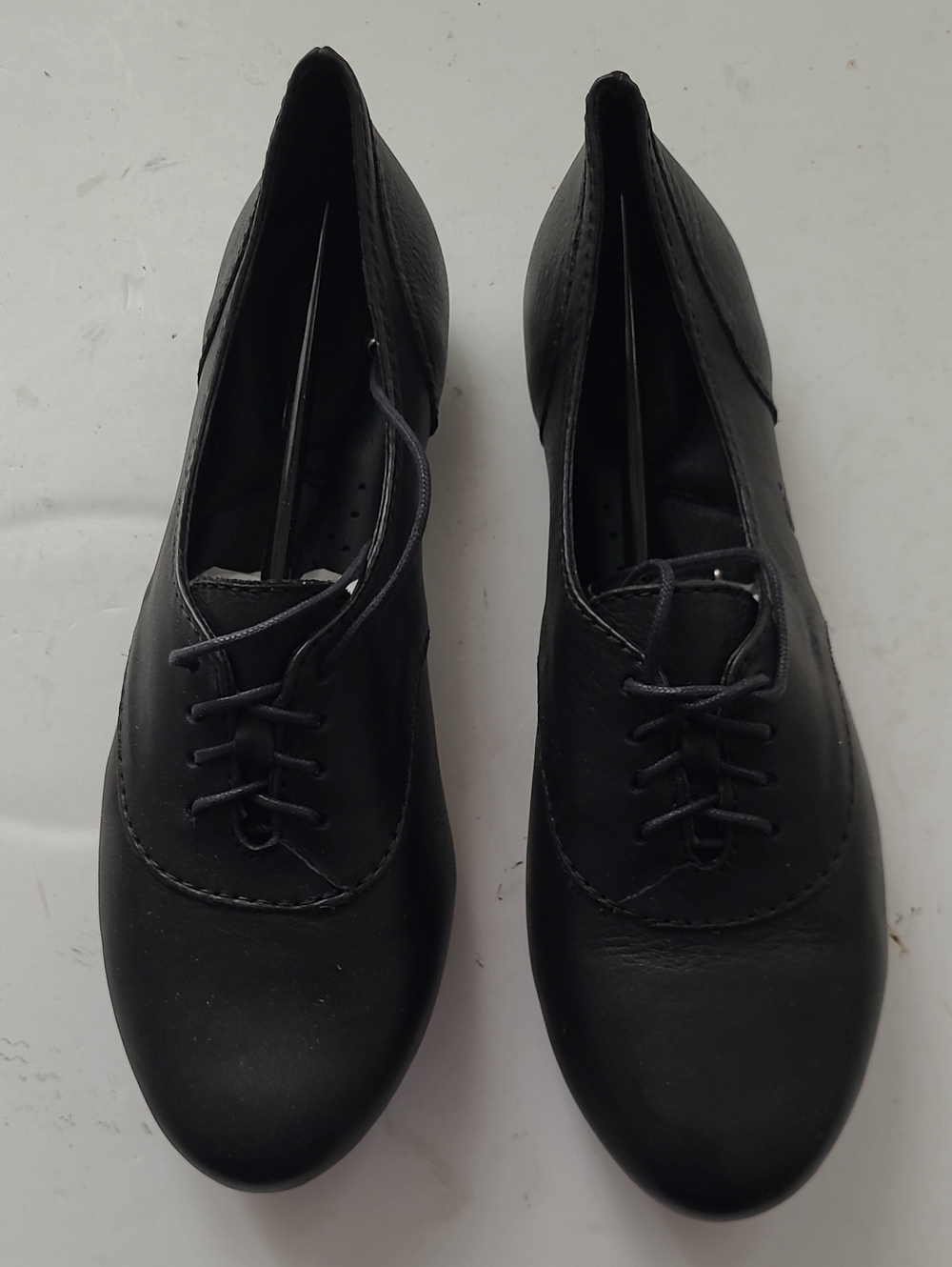 Born Black Leather Lace-Up Oxford Flats